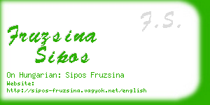 fruzsina sipos business card